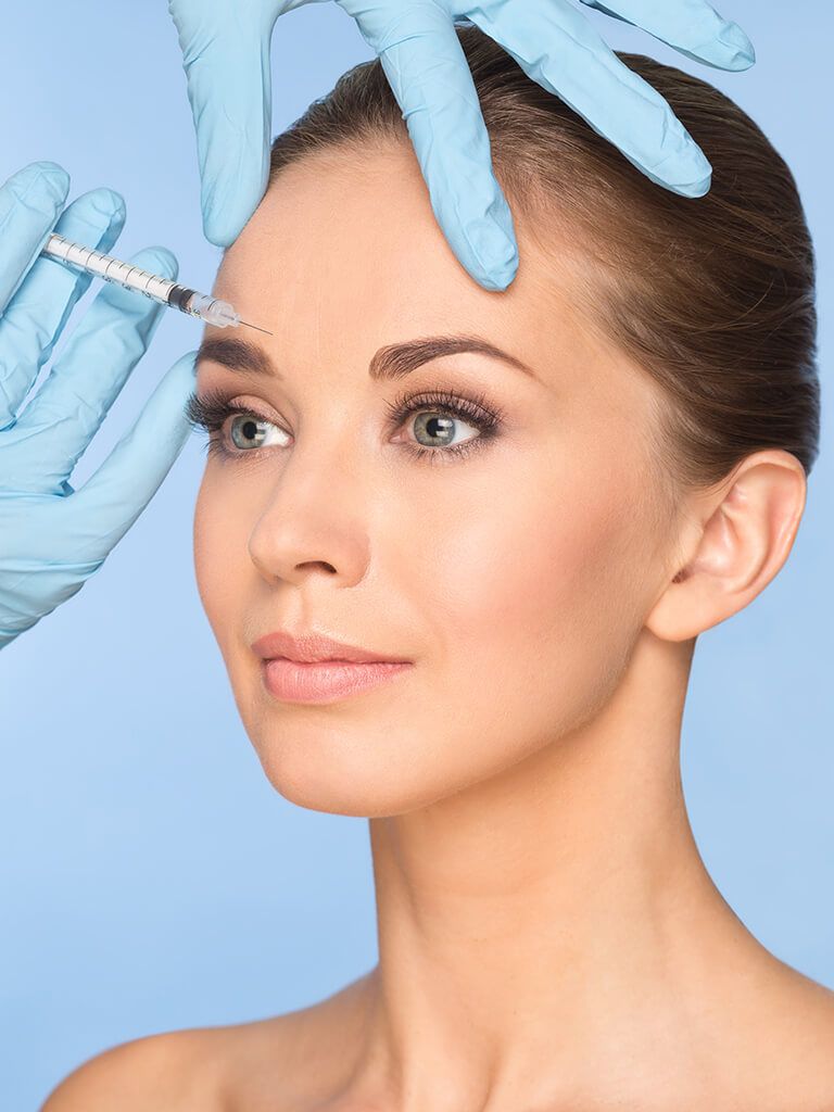 Behandlung mit Botulinumtoxin an der Stirn